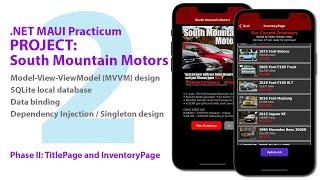 .NET MAUI 04M Project: South Mountain Motors [MVVM] (Phase II)