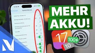 iOS 17 - Akku schnell leer🪫- Einstellungen SOFORT ändern für MEHR Akkulaufzeit| Nils-Hendrik Welk