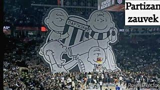 POCETAK UTAKMICE PARTIZAN - MAKABI 3.1.2025. KOREOGRAFIJA I HIMNA!!!