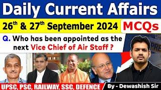 26th & 27th September 2024 | Current Affairs | September Daily Current Affair | Current affair 2024