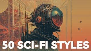 50 Sci-fi Midjourney SREF styles