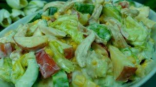 The Best Vegetable Salad I've ever tasted | Chicken Vegetable Salad | Healthy Salad Recipe