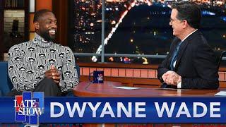 Dwyane Wade Faces Off Against Stephen Colbert In Wastepaper Basketball