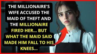 The Millionaire fired the housekeeper accused of theft... But her words brought him to his knees...