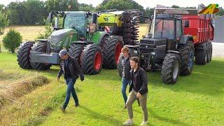 Doppelbereifung auf Traktor Fendt ONE montieren & neue Sky EasyDrill HD Drillmaschine vorbereiten