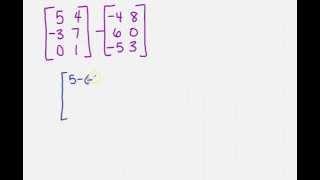 subtracting matrices