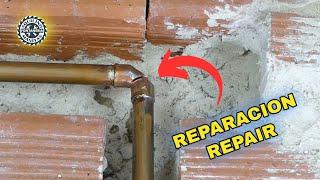 COPPER BREAKDOWN REPAIR "CHANGE of Elbow WITHOUT SPACE"