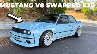 FOXBODY V8 SWAPPED BMW E30 IS CRAZY! 1988 BMW E30 Build @abc.garage