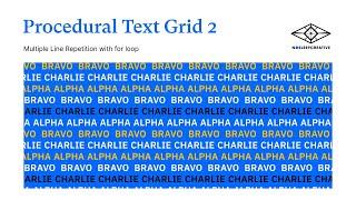 Procedural Text Grid 2: Multiple Line Repetition