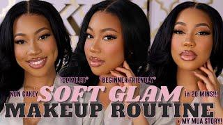 SOFT GLAM MAKEUP like a PRO in 20 minutes *BEGINNER FRIENDLY* + HOW I became a Makeup Artist