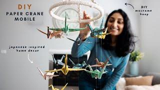 DIY Paper Crane Mobile » Cosy + Colourful Home Decor