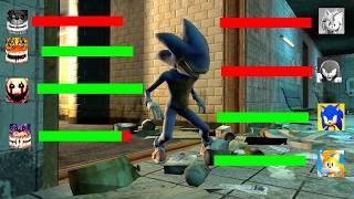 SHIN SONIC TAPES vs Five Nights at Freddys Corrupted WITH Healthbars