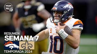 Denver Broncos vs. New Orleans Saints | Resumen en español | NFL Semana 7 - Highlights 2024