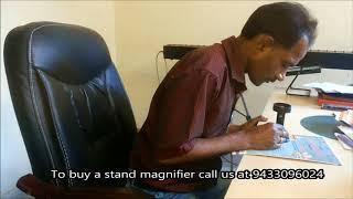 Stand magnifier +8x for low vision patient