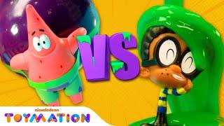 Will the Slime Bucket Fall on Patrick or Clyde?! | Nickelodeon Versus #6 | Toymation Games