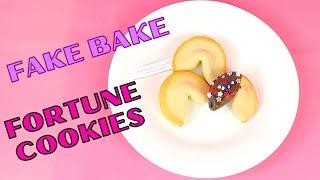 DIY FAKE BAKE FORTUNE COOKIES -  Faux Food Tutorial