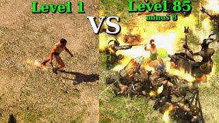 Titan Quest: Level 1 VS Level 85 (minus 8)