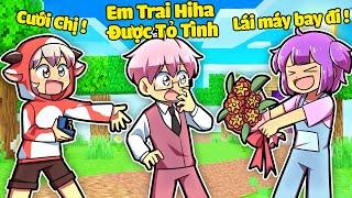 HIHA GIẢ LÀM EM TRAI HIHI VÀ ĐƯỢC CON GÁI SINH TỐ TEAM TỎ TÌNH TRONG MINECRAFT*HIHA GIẢ HIHI 