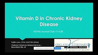 ASVNU Journal Club 11 6  Renal secondary hyperparathyroidism Vit D in CKD