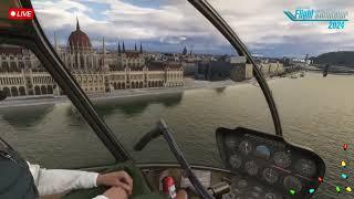 Flight Simulator 2024 - Christmas sightseeing over Budapest - Asobo/Carenado R44 Turbine - 60fps