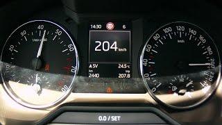 Skoda Octavia 1,0 TSI - acceleration 0-200 km/h, engine sound