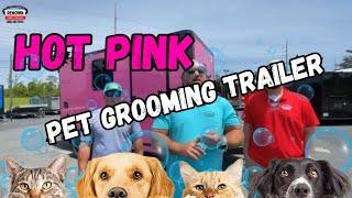 Eye-Popping Hot Pink Mobile Pet Grooming Trailer Tour – Fully Equipped & Ready!