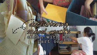 Clean With Me (part one): decluttering school works