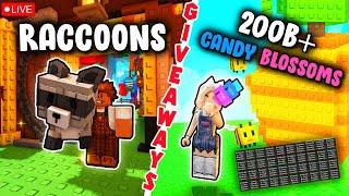 GROW A GARDEN | RACCOON + CANDY BLOSSOM GIVEAWAYS | ROBLOX LIVE!!