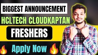 Biggest Announcements | HclTech , CloudKaptan , Teksystems | OFF Campus Drive 2024 , 2023 Batch