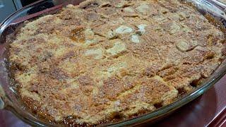 Peach Cobbler Dump Cake !!! 4 ingredients, Absolutely Delicious