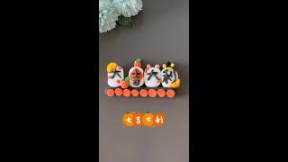 Use clay to make a small mahjong ornaments with good fortune ~ unlock the good mood of orange flavo