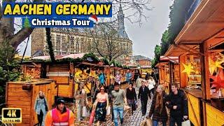  Aachen Christmas Markets 2024 | Aachen Christmas Lights Walk in 4K