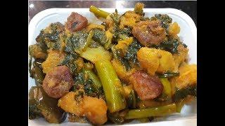 Pui Shaker Chorchori | Bengali veg recipes | Pui Saag Kumro Chorchori | Pui Saag Recipe