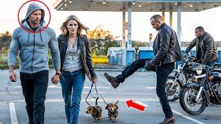 Biker Kicks Dogs for Fun, Unaware Jason Statham Is the Owner!