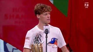 Jannik Sinner's Shanghai Masters Championship Speech | 2024 Shanghai Championship