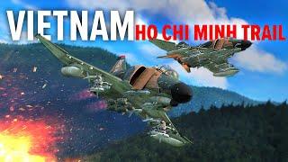 Flight Of 2 F-4 Phantoms Strike Targets Over The Ho Chi Minh Trail Vietnam | DCS World