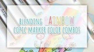 How to blend a Rainbow with Copic Markers + 5 Copic Marker Rainbow Color Combos