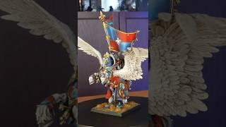 Painting a Bretonnian Standard Bearer on Royal Pegasus | Warhammer Old World #shorts