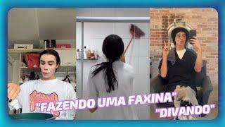 RAFA FAZENDO FAXINA