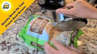 How to Easily Break Up a Frozen Block of Hash Browns