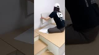 지저분한 벽 가구 옮기지 않고 간단하게 #벽인테리어