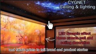 LED dynamic effect stretch ceiling and wall in home cinema, led backlight system dynamic lightbox