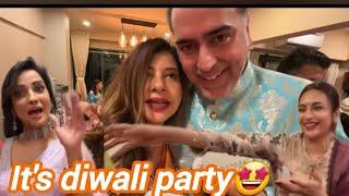 It's Diwali party timeCelebrities aye sare Sambhavna seth entertainment sambhavna seth new vlog