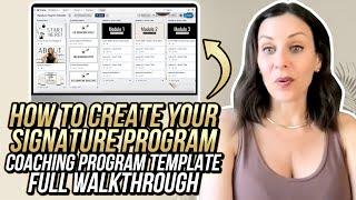 How To Create Your First Signature Coaching Program | Coaching Program Template