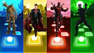 Tiles Hop EDM Rush - Groot vs Superman vs Deadpool vs Blackpanther