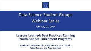 Midwest Big Data Innovation Hub Data Science Student Groups Webinar, February 21, 2024