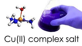 Synthesizing a copper complex salt. The tetraamminecopper (II) sulfate monohydrate ️‍️