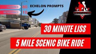 5 Mile Bike ride! (Echelon Scenic Ride) 30 minutes LISS Workout (Low Intensity Steady State)