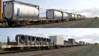 Pacific National 5MP2 Containers & Steel Wagon Freight Train At Gheringhap (12/9/2024) - PoathTV