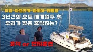 "꿀맛 휴식인 줄 알았는데..리조트가 더 힘들어요" 세계일주 3년 후 도착한 괌 PIC리조트ㅣ액티비티가 너무 많아!! 결국 전지훈련 시작?!  요트로 가족 세계일주 #210